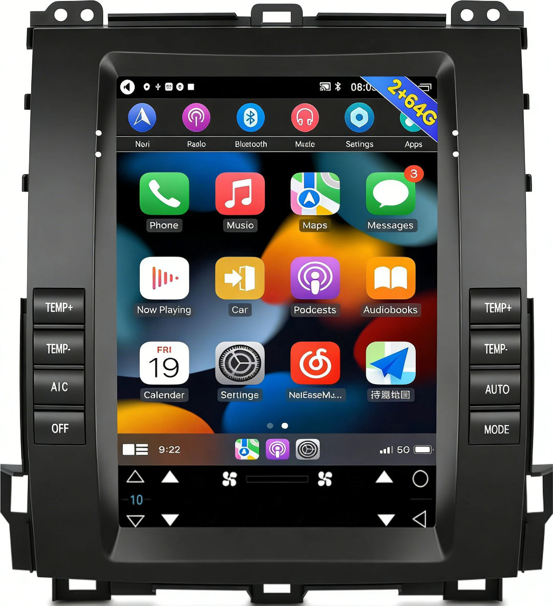 🚙 Toyota Land Cruiser Prado 150 2010–2017 Android Car Stereo | Vertical Touchscreen Multimedia System.
