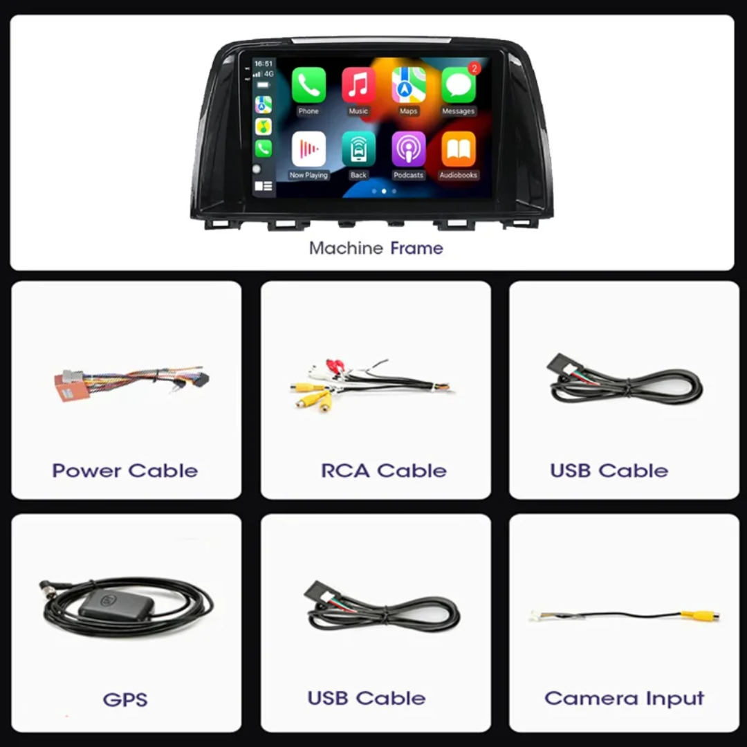 🚗 Mazda 6 Atenza 9" Android 12 Car Stereo | 2012–2016 | Wireless CarPlay & Android Auto