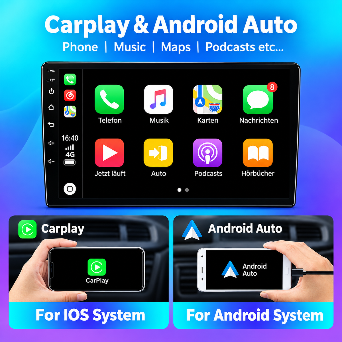 🚗Android Car Radio for Subaru Forester 2015–2017 & Subaru WRX 2016–2020 | CarPlay & Android Auto