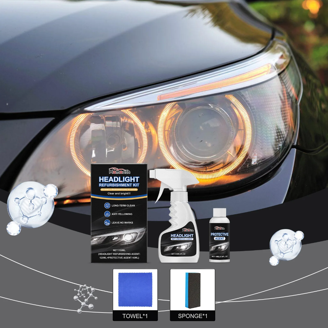 🚘 Headlight Restoration Kit | ✨ Car Headlamp Renovation & Protective Coating Kit | 💡 Anti-Yellowing & Long-Lasting Headlight C