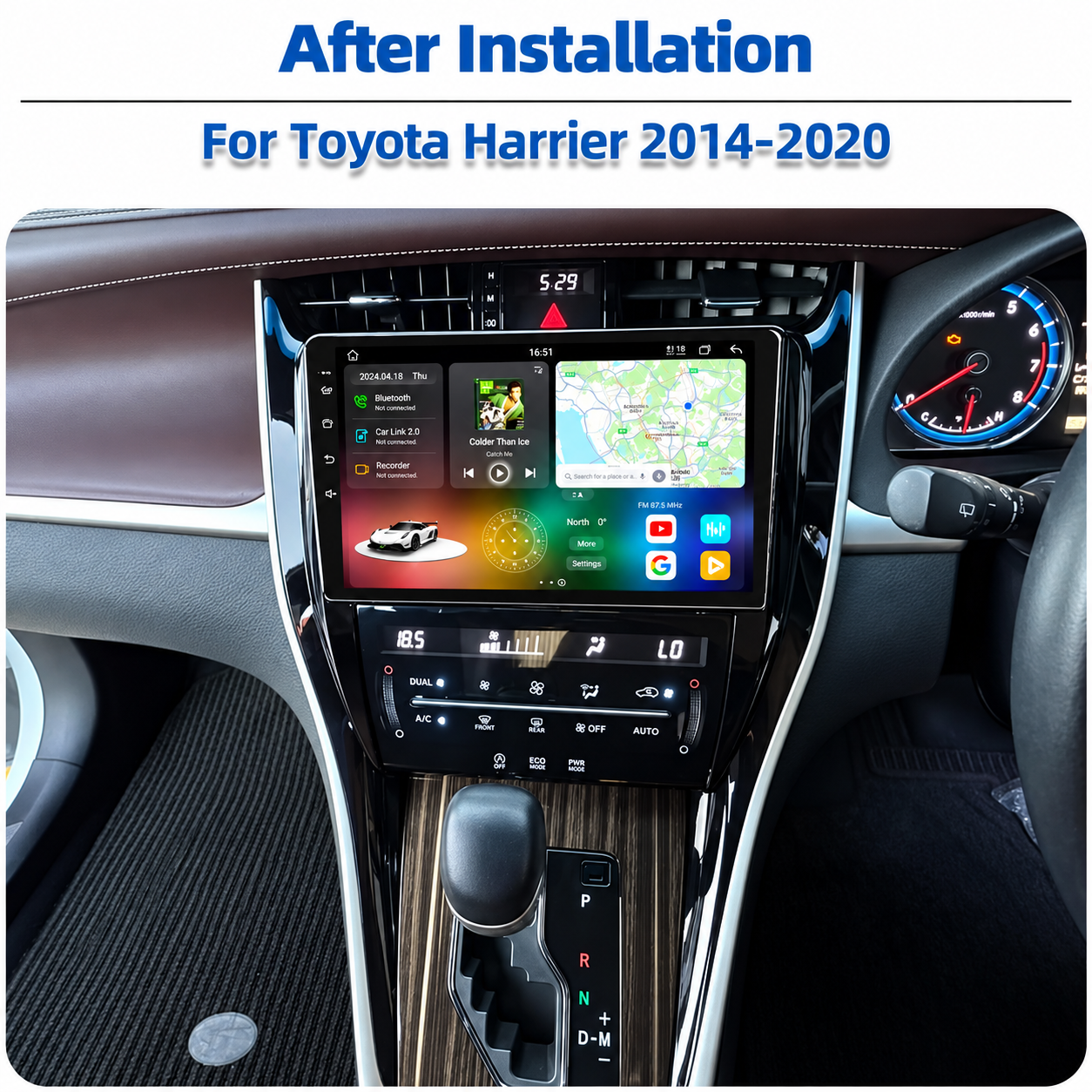 🚗 Toyota Harrier 2014–2020 Android Car Stereo | 10.1" Touchscreen Multimedia System.