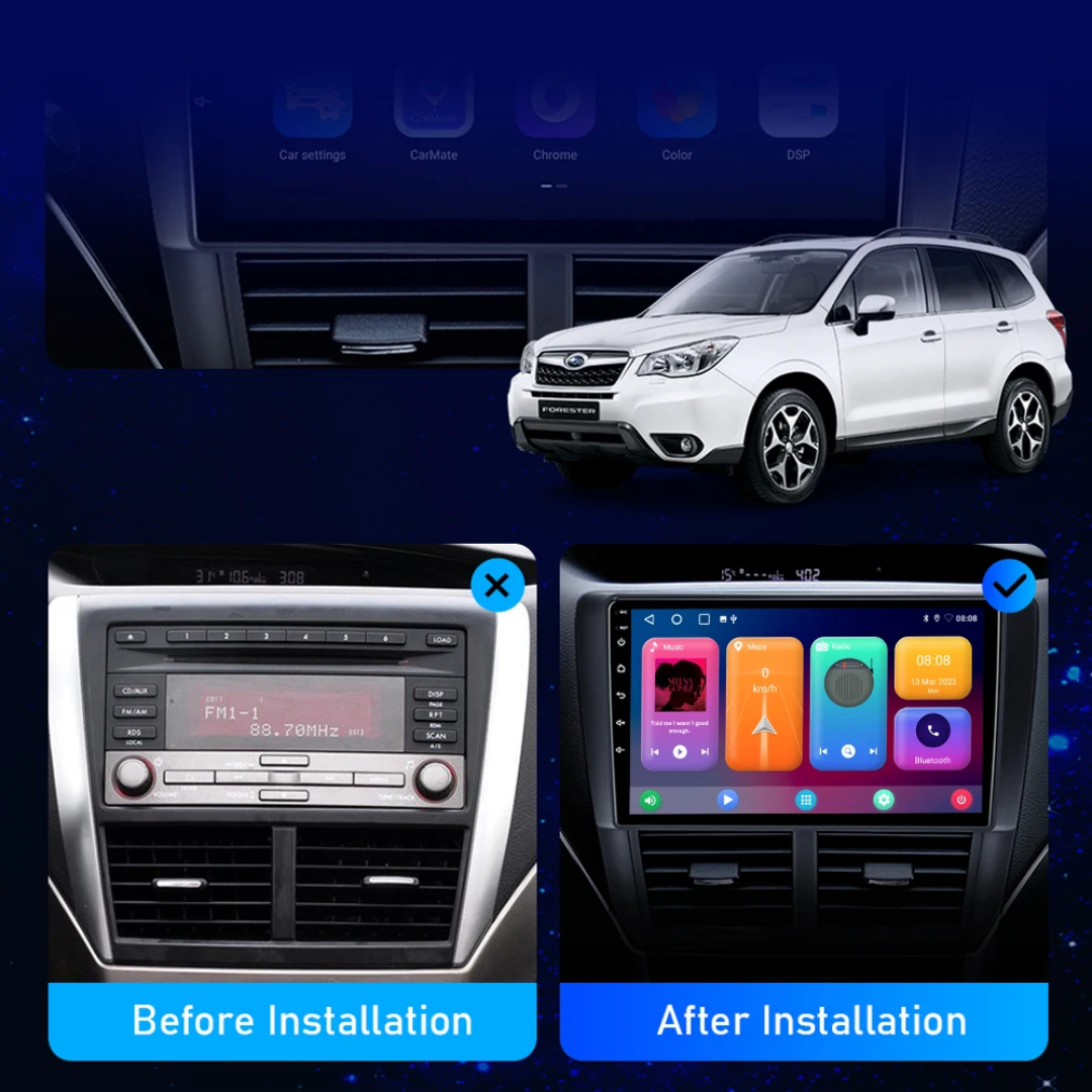 🚙 2-DIN Android Car Stereo for Subaru Forester (2008–2012)