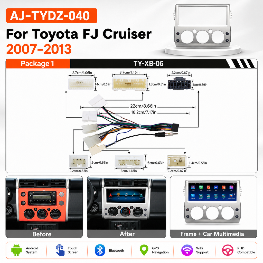 🚗 AIJIA 12.3″ Android Car Multimedia Player | CarPlay, Android Auto, GPS & DSP