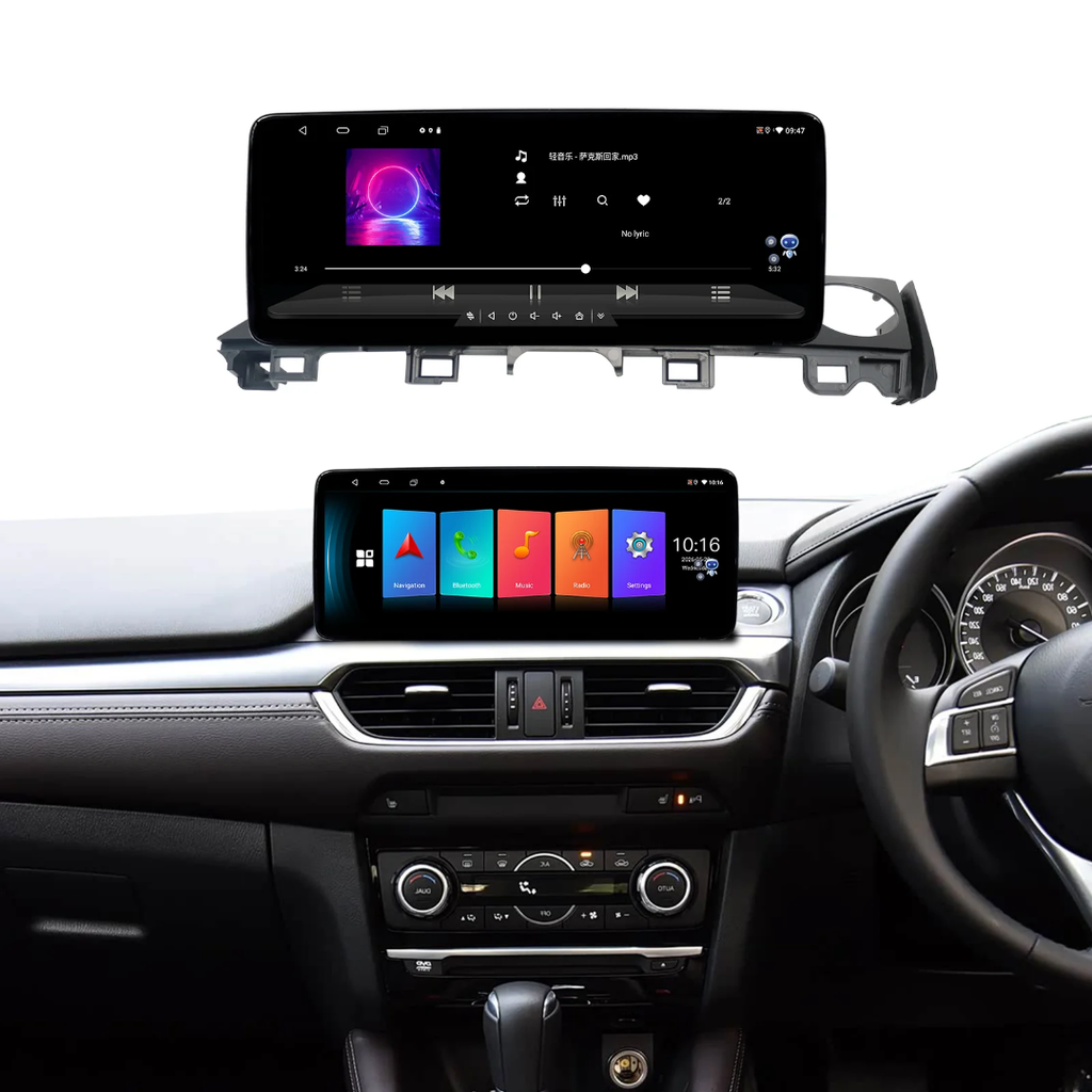🚘 12.3″ QLED Android Car Stereo for Mazda Atenza 2017–2019 RHD | 6GB+64GB | Wireless CarPlay & Android Auto | 360° Camera