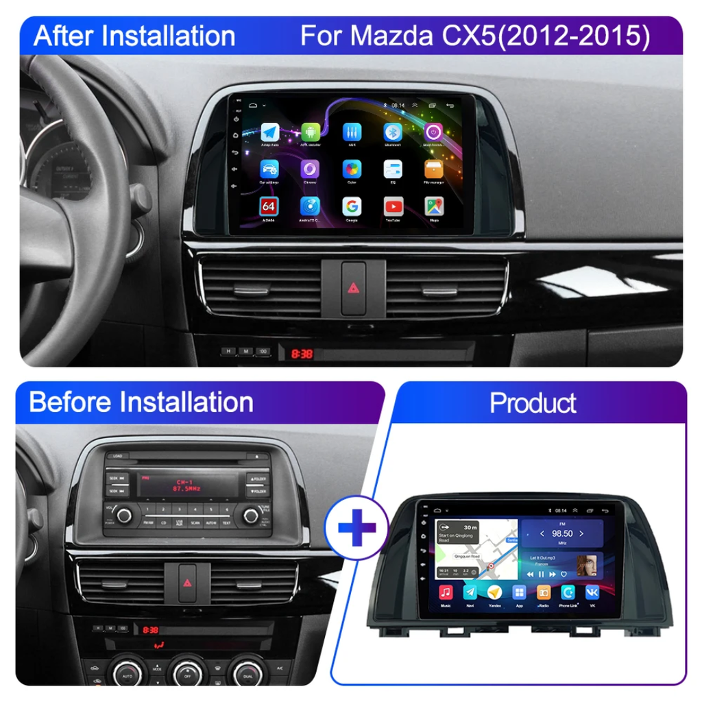 🚗 Mazda CX-5 9" Android 12 Car Stereo | 2012–2015 | Wireless CarPlay & Android Auto