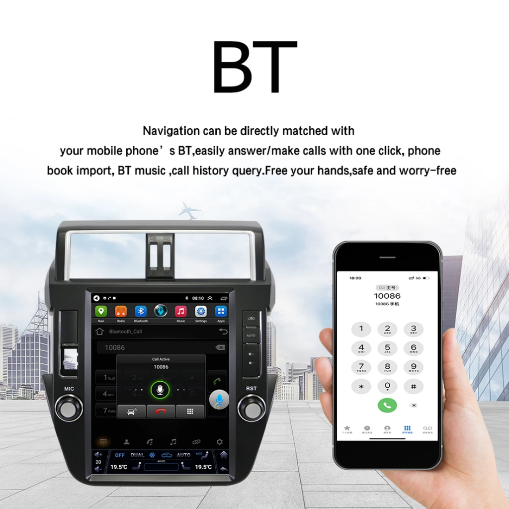 Toyota Prado 150 2014–2017 Android 13 Car Stereo | Touchscreen | GPS Navigation | CarPlay | Android Auto